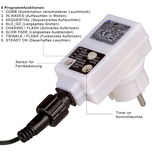 Lampki 200 LED kolorowe z programatorem na Arena.pl