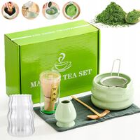 ZESTAW PREZENTOWY DO HERBATY MATCHA CZARKA MIOTEŁKA PODSTAWKA ŁYŻECZKA