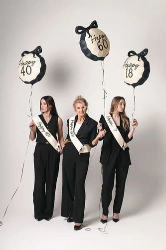 Szarfa urodzinowa kremowa Happy 40! na Arena.pl