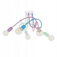 LAMPA WISZĄCA SUFITOWA DO POKOJU DZIECIECEGO DLA DZIECKA KOLOROWY 5x E27