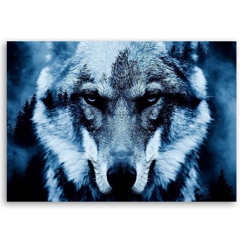 Deco Panel, Wilk niebieski 70x50 na Arena.pl