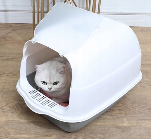 Kuweta dla kota z pochłaniaczem zamykana z łopatką Zestaw otwarta na Arena.pl