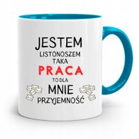 Kubek Błękitny Prezent Dla Listonosza Jestem Z Nadrukiem Ze Zdjęciem