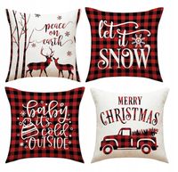 POSZEWKA ŚWIĄTECZNA NA PODUSZKĘ JASIEK 4 SZT ZESTAW BOŻE NARODZENIE 45X45