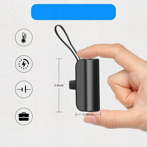 MAŁY POWERBANK 5000 mAh KIESZONKOWY IPHONE/TYP-C zdjęcie 10