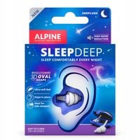 Zatyczki stopery do spania wygodne ALPINE SleepDeep, mocne wyciszenie,