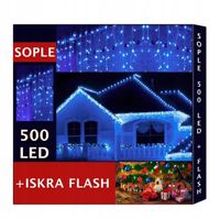 SOPLE FLASH 1000LED 40m ZEWNĘTRZNE CHOINKOWE lampki NIEBIESKIE z Flashem