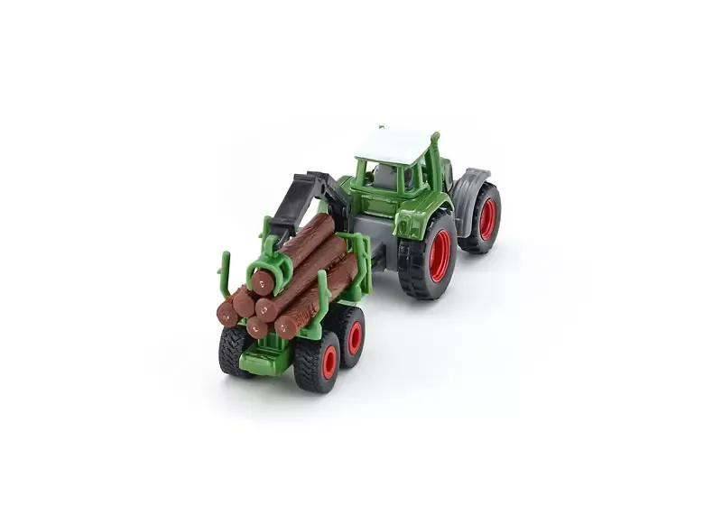 Traktor z leśną przyczepą, zielony zdjęcie 6