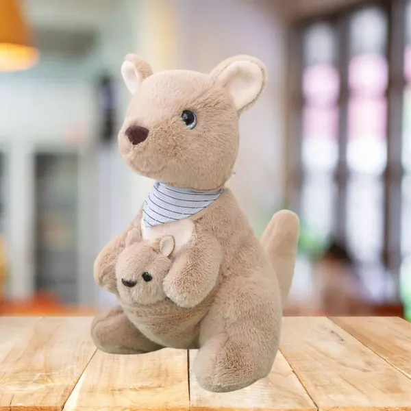 Kangur Pluszowy z Młodym 22 cm zdjęcie 2