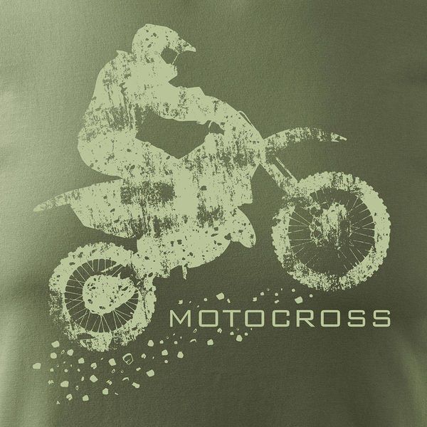 Koszulka motocross z motocrossem motocykl cross męska khaki REGULAR L zdjęcie 2
