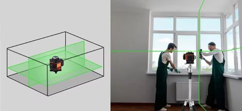 POZIOMICA LASEROWA BLOKADA WAHADŁA 360 LASER KRZYŻOWY DUŻY STATYW +BATERIE na Arena.pl