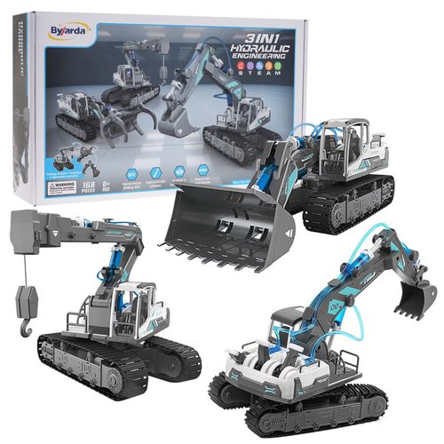 Zestaw Pojazdów Budowlanych Do Składania 3W1 Dla Dzieci 8+ Hydrauliczne na Arena.pl