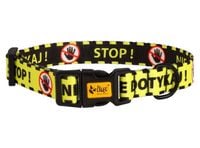 Wytrzymała obroża dla psa z regulacją 23-34cm Dingo City "Nie Dotykaj" 2cm