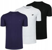 4F T-SHIRT MĘSKI KOSZULKA ZESTAW KOMPLET 3 SZTUKI L SS25