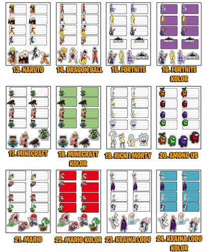 NAKLEJKI NA ZESZYT ZESZYTY NALEPKA 8szt - ROBLOX WZORY Z GIER + GRATIS na Arena.pl