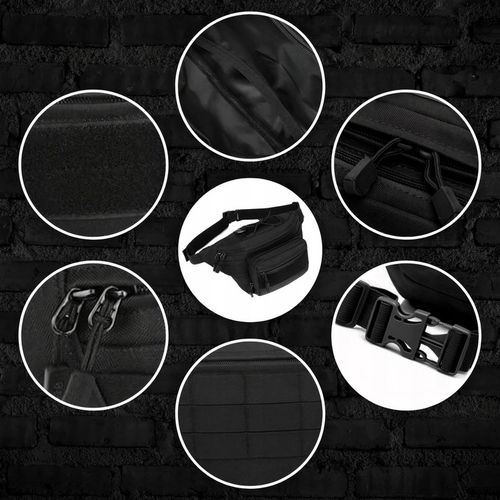 NERKA SASZETKA MĘSKA CZARNA WOJSKOWA biodrówka DUŻA POJEMNA TAKTYCZNA TORBA na Arena.pl