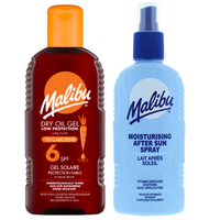 Malibu SPF6 Suchy Olejek Z Karotenem 200ml + Balsam W Sprayu Po Opalan
