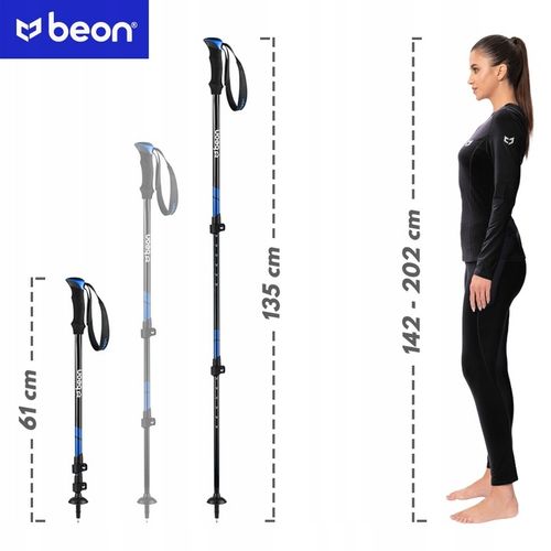 KIJE TREKKINGOWE KIJKI NORDIC WALKING DO CHODZENIA PO GÓRACH REGULOWANE na Arena.pl