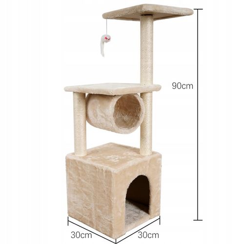 Drapak drzewko wieża dla kota duży domek budka legowisko słupek mysz walec na Arena.pl