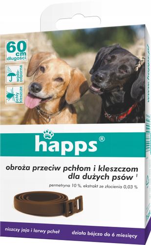 HAPPS - obroża przeciw pchłom i kleszczom dla dużych psów na Arena.pl