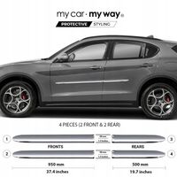 Alfa Romeo STELVIO - Listwy CHROM Drzwi Ochronne