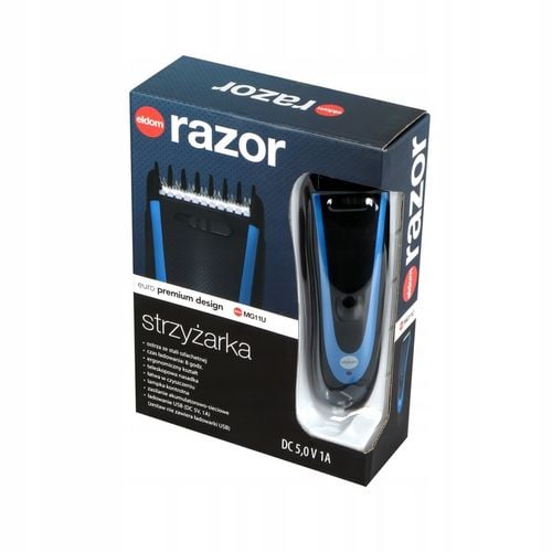 MASZYNKA DO STRZYŻENIA WŁOSÓW I ZAROSTU STRZYŻARKA ELDOM MG11U USB na Arena.pl