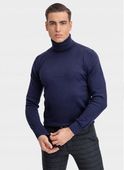 Sweter męski z golfem 3XL XXXL granatowy