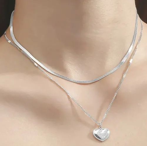 Naszyjnik lancuszek srebrne serduszko CELEBRYTKA na Arena.pl