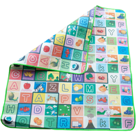 LL62 DUŻA PIANKOWA EDUKACYJNA MATA DWUSTRONNA DYWAN 180x180cm LITERKI