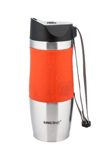 KUBEK TERMICZNY QUICK STOP 380ml KINGHOFF [KH-4176] - CZERWONY na Arena.pl