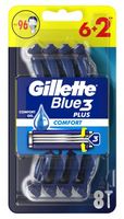 GILLETTE BLUE 3 PLUS COMFORT ZESTAW 8 MASZYNEK DO GOLENIA - NIEBIESKIE