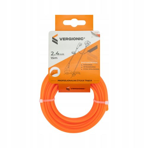 Żyłka tnąca 2,4 mm x 15 m kwadratowa VERGIONIC na Arena.pl