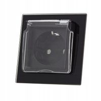 GNIAZDO 16A LIVOLO CZARNE BRYZGOSZCZELNE IP44