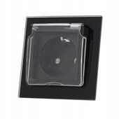 GNIAZDO 16A LIVOLO CZARNE BRYZGOSZCZELNE IP44