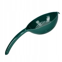 SITKO KUCHENNE CEDZAK PLASTIKOWE Z RĄCZKĄ ZIELONY