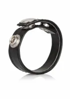 leather 3-snap ring regulowany pierścień skorzany z 3 zapięciami