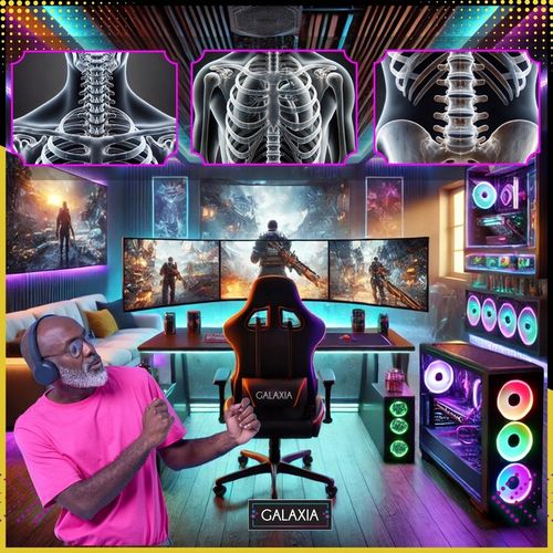 FOTEL GAMINGOWY BIUROWY Obrotowy Kubełkowy Krzesło Gamingowe Z Podnóżkiem na Arena.pl