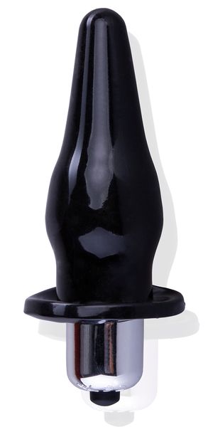 WIBRATOR, Korek Analny ZATYCZKA Z WIBRACJĄ rozm. S CZARNY zdjęcie 1