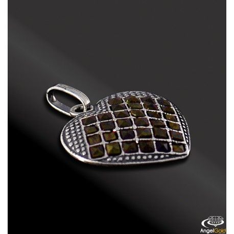 SREBRNY WISIOREK SERDUSZKO Z MARKAZYTAMI PRÓBA SREBRA 925 na Arena.pl