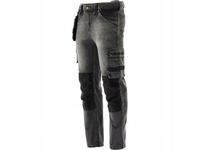 SPODNIE ROBOCZE OCHRONNE MONTERSKIE JEANS ROZM. XL