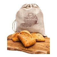 Worek na Chleb Lniany 33x45 cm z Podszewką na Pieczywo 2-Warstwowy