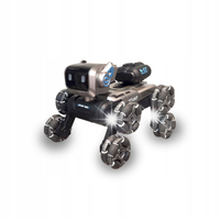 Zdalnie Sterowany Pies Robot 8 Kół Gesty Muzyka Para Wodna Obrót 360 LED