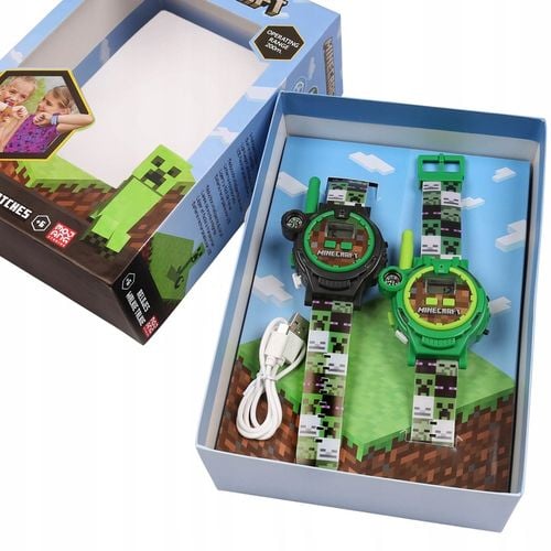 MINECRAFT Creeper Zestaw zegarków z funkcją walkie-talkie, KRÓTKOFALÓWKA na Arena.pl