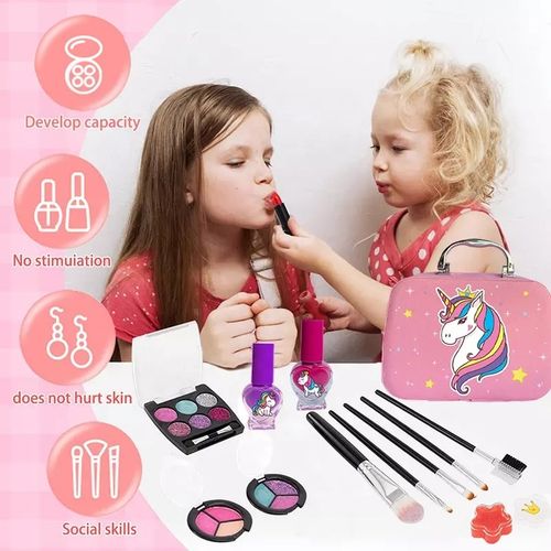 KUFEREK KOSMETYKÓW Zestaw do MAKIJAŻU I PAZNOKCI DLA DZIECI DOMOWE SPA na Arena.pl