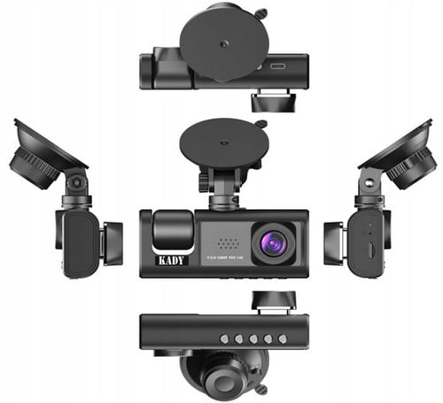 KAMERA SAMOCHODOWA WIDEOREJESTRATOR KADY FULL HD 3 KMAERY DO TAXI/UBER/BOLT na Arena.pl