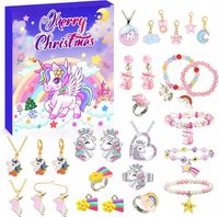 KALENDARZ ADWENTOWY ZESTAW do ROBIENIA BIŻUTERII PREZENT DLA DZIEWCZYNKI