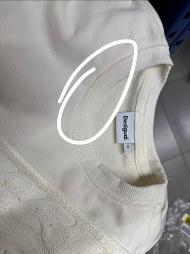 Bluza z frędzlami DESIGUAL biały M na Arena.pl