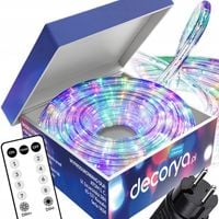 WĄŻ LED LAMPKI ZEWNĘTRZNE CHOINKOWE FLASH TRYBY TIMER RGB IP67 10m 230V