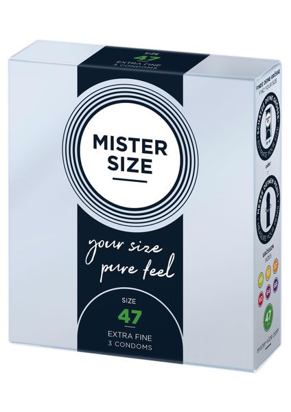 MISTER SIZE 47mm Condoms 3pcs Natural zdjęcie 1