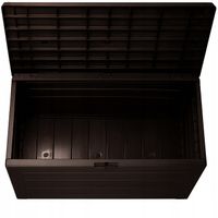 SKRZYNIA OGRODOWA BALKONOWA KUFER 190L DO OGRODU BALKON TARAS BRĄZOWA